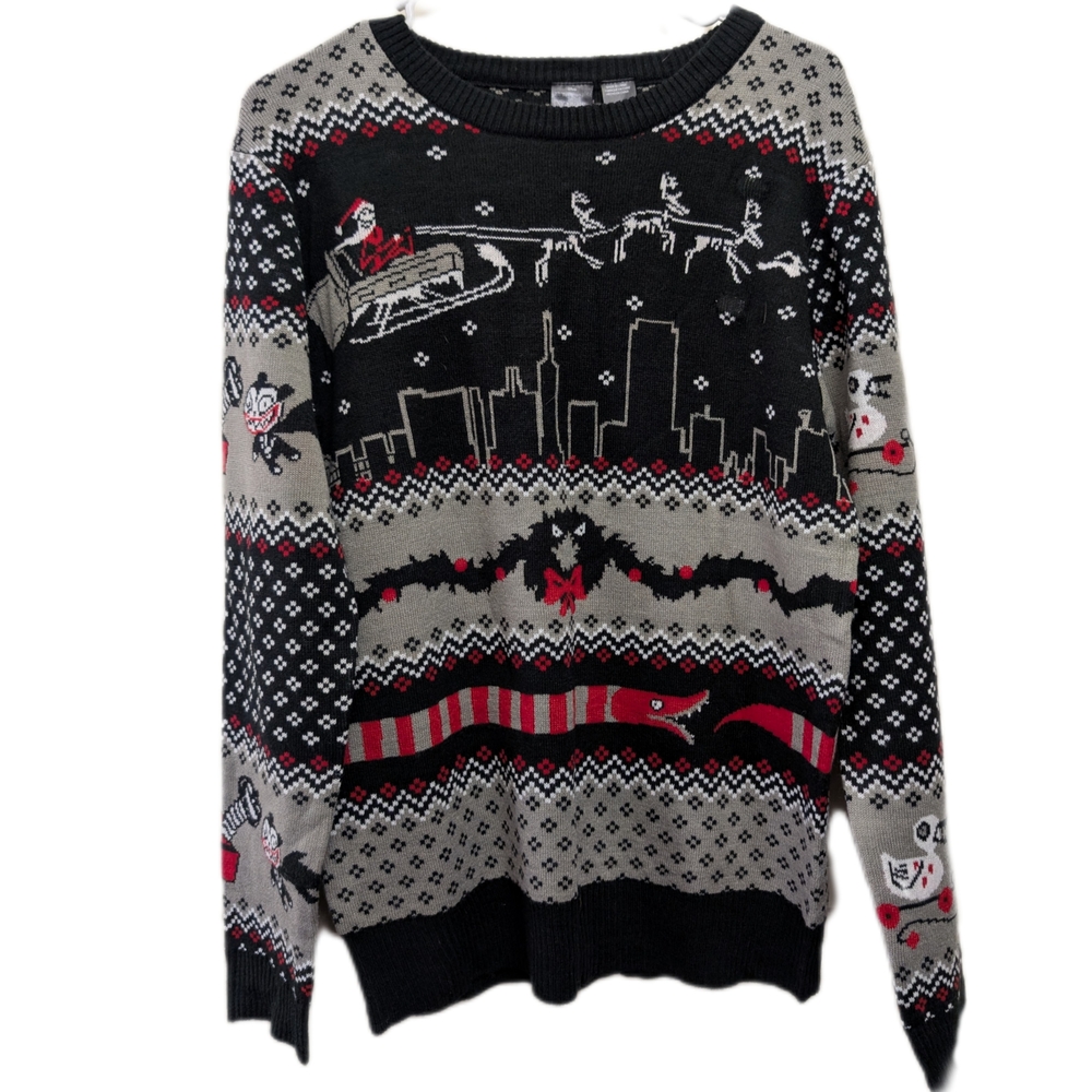 Disney Black and Red Nightmare Before Christmas Sweater